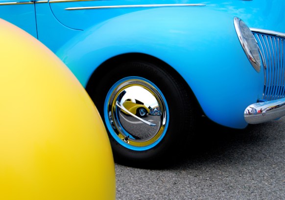 car show reflections